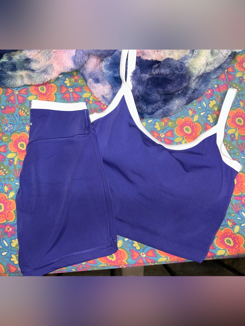 Paragon Fitwear Purple Bralette with White Trim